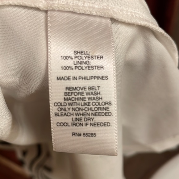 Express size SP white with black stripes one shoulder dress - Picture 4 of 5